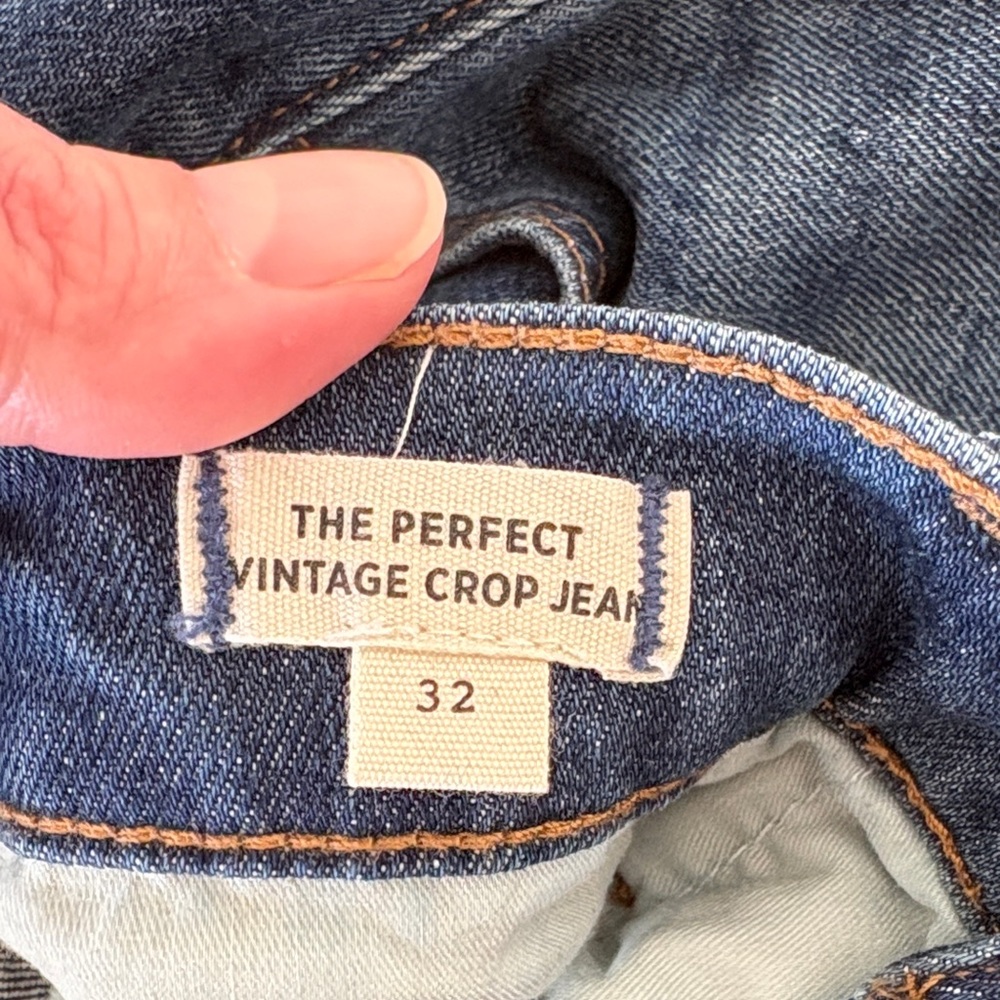 Madewell The Perfect Vintage Cropped Indigo Denim Jeans - Picture 4 of 6
